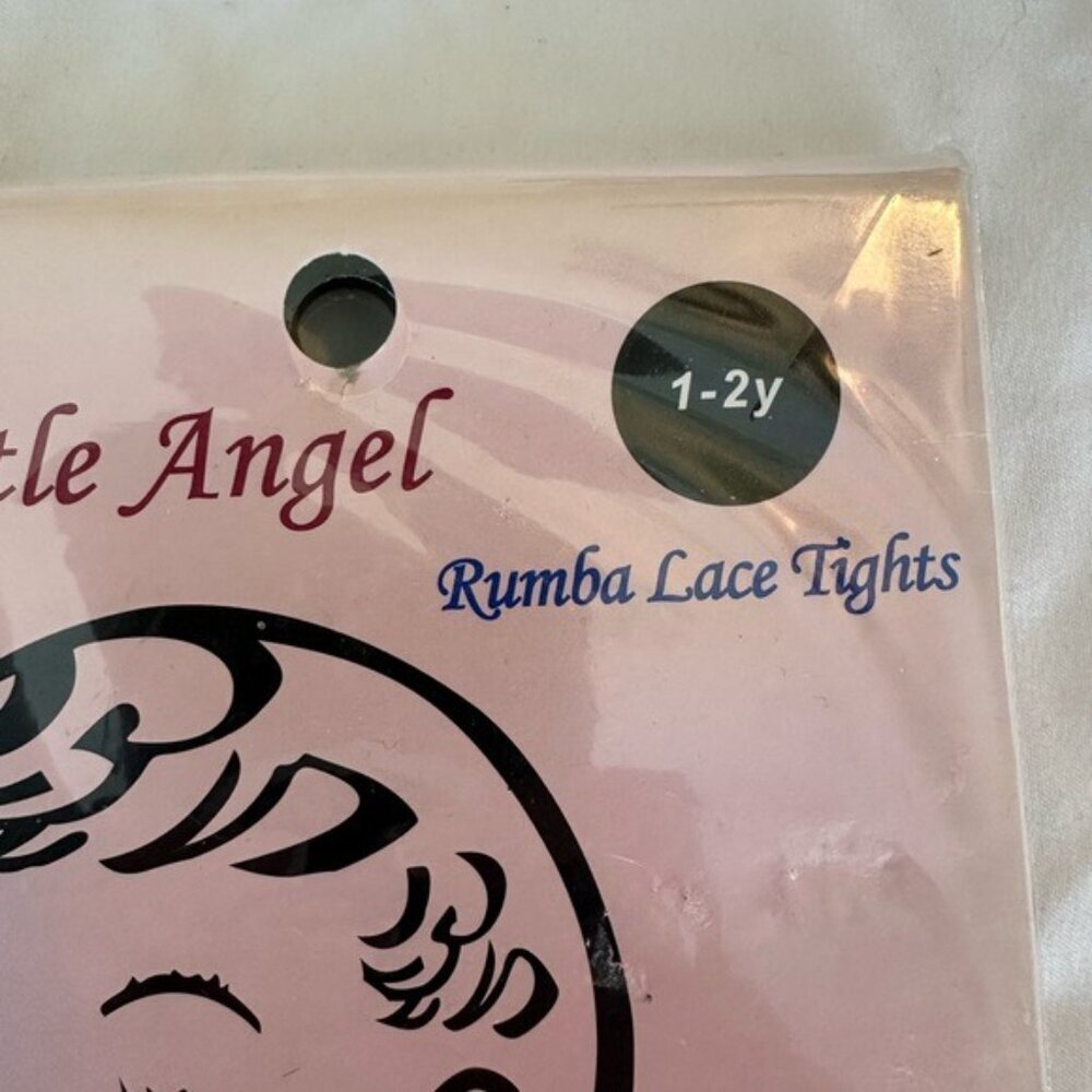 Little Angel Rumba Lace Tights White Size 1-2Y - Picture 3 of 4